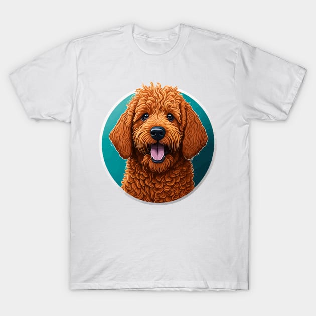 Golden Doodle Portrait T-Shirt by SpriteGuy95